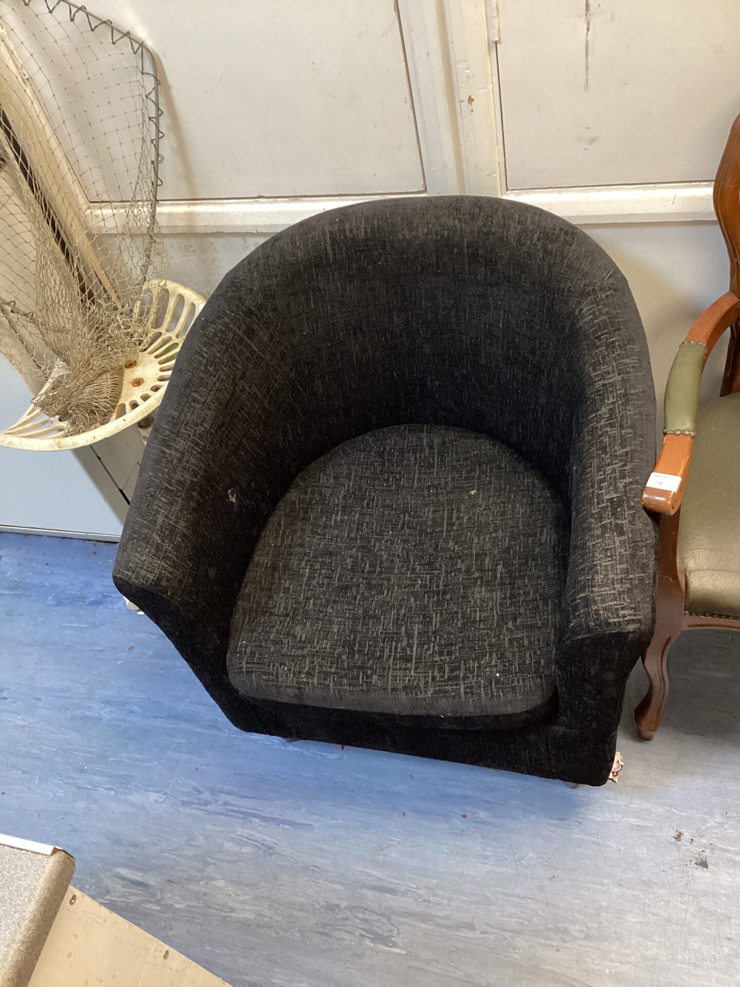 538 Black Dunelm tub chair