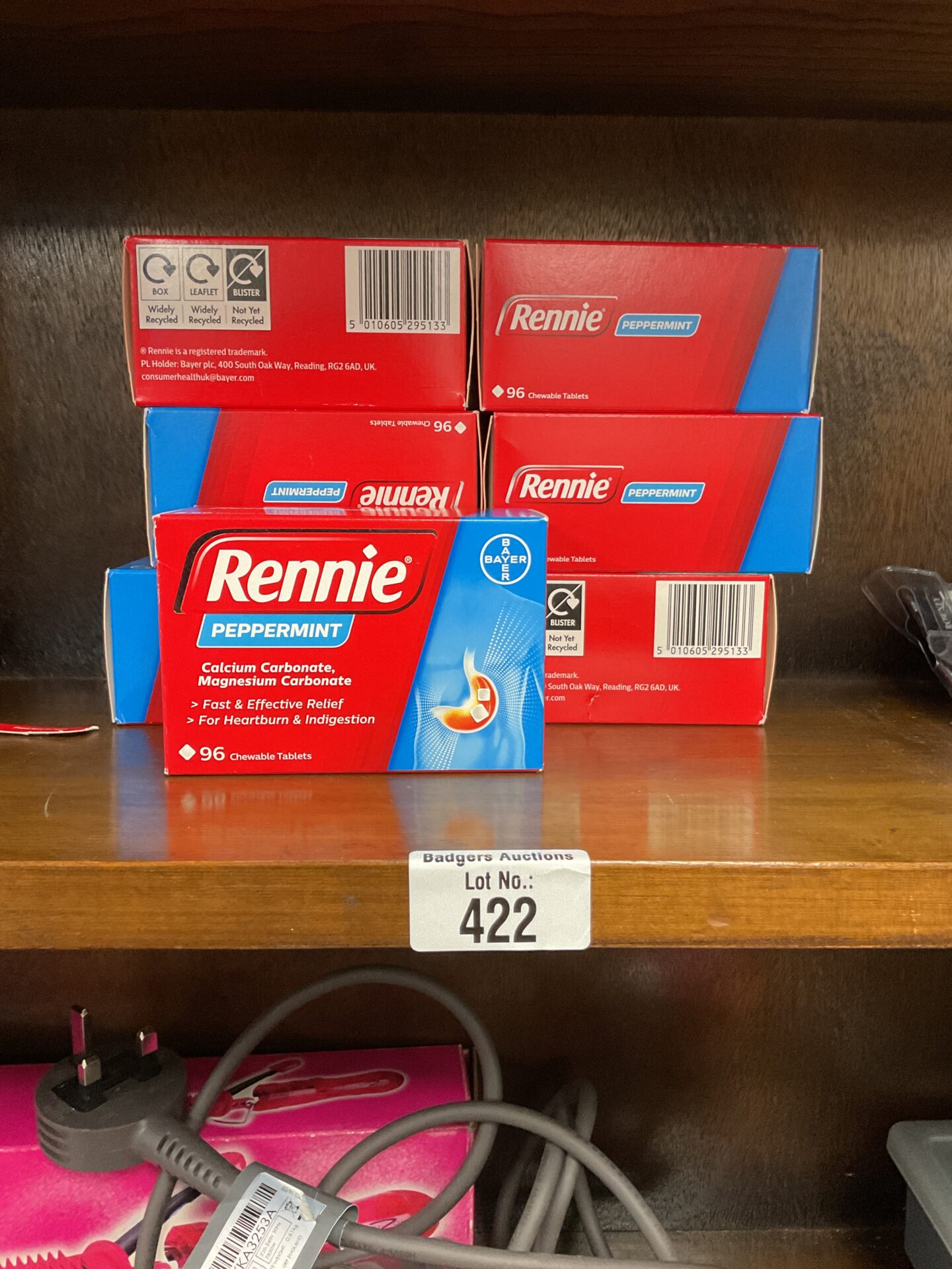 422 7 Boxes of Rennie Peppermint Chewable Tablets