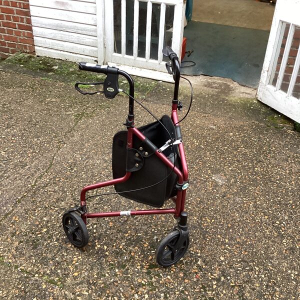 Front view of a Days walking trolley with a basket.