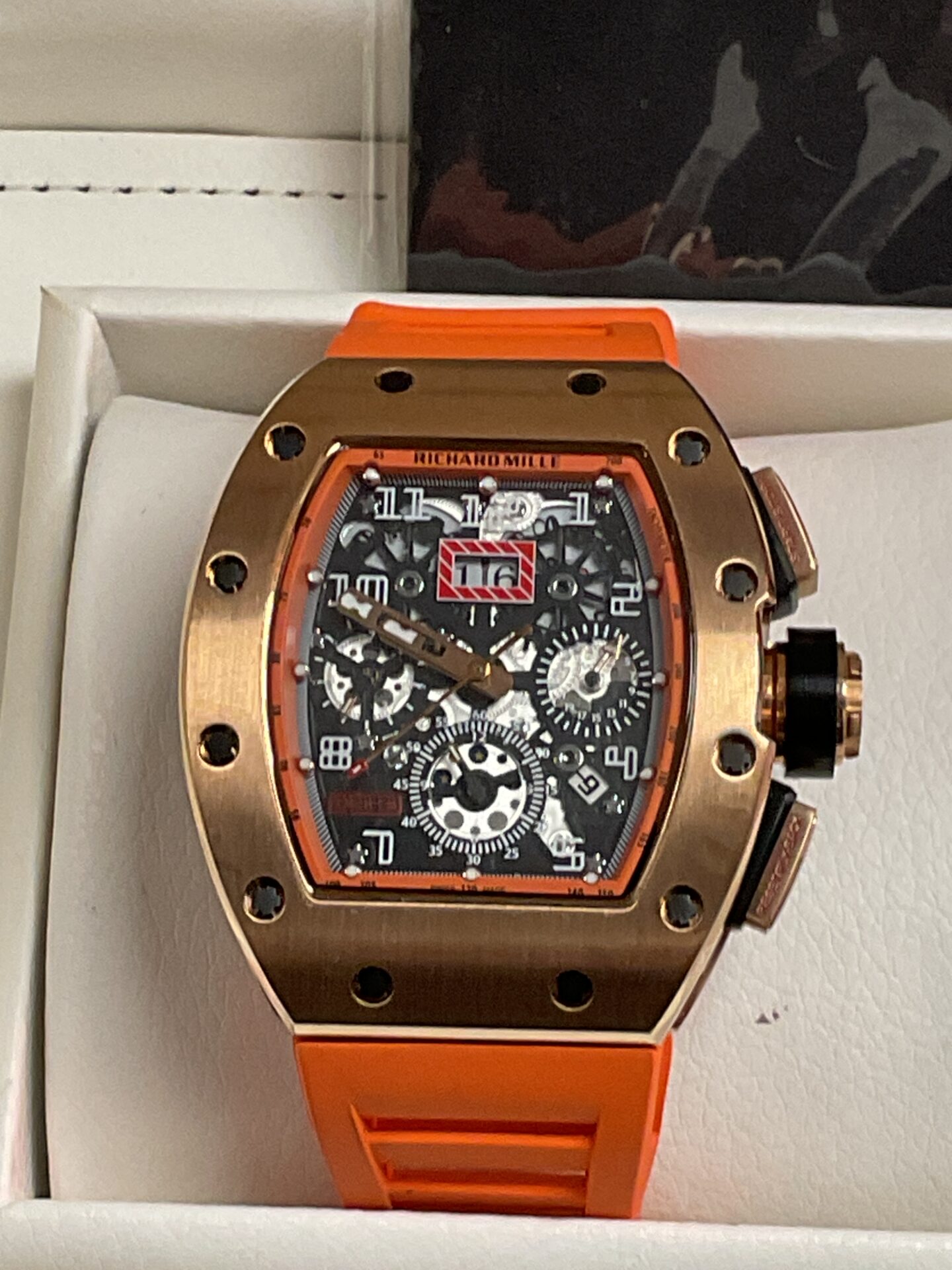 882 Richard Mille style Quartz wristwatch with box