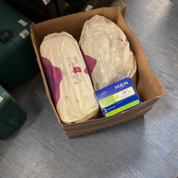 Box of Tena incontinence underwear for adult use.