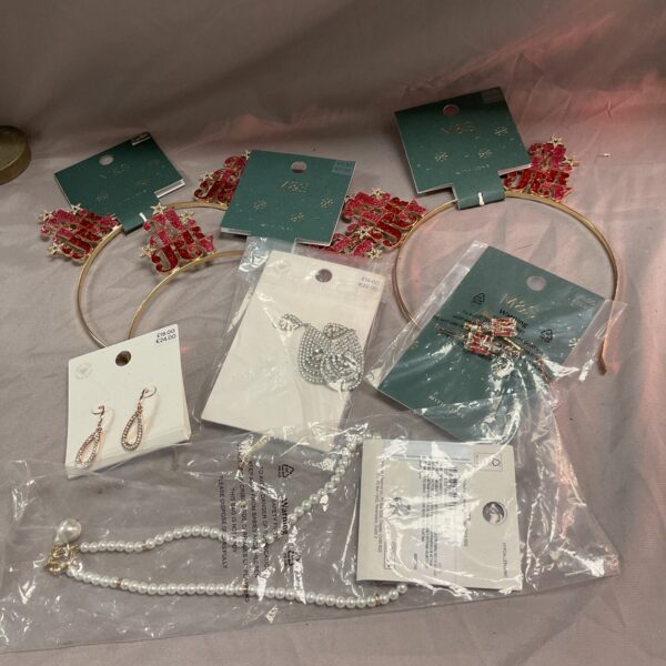 Tray of Marks and Spencer silver tone costume jewellery.