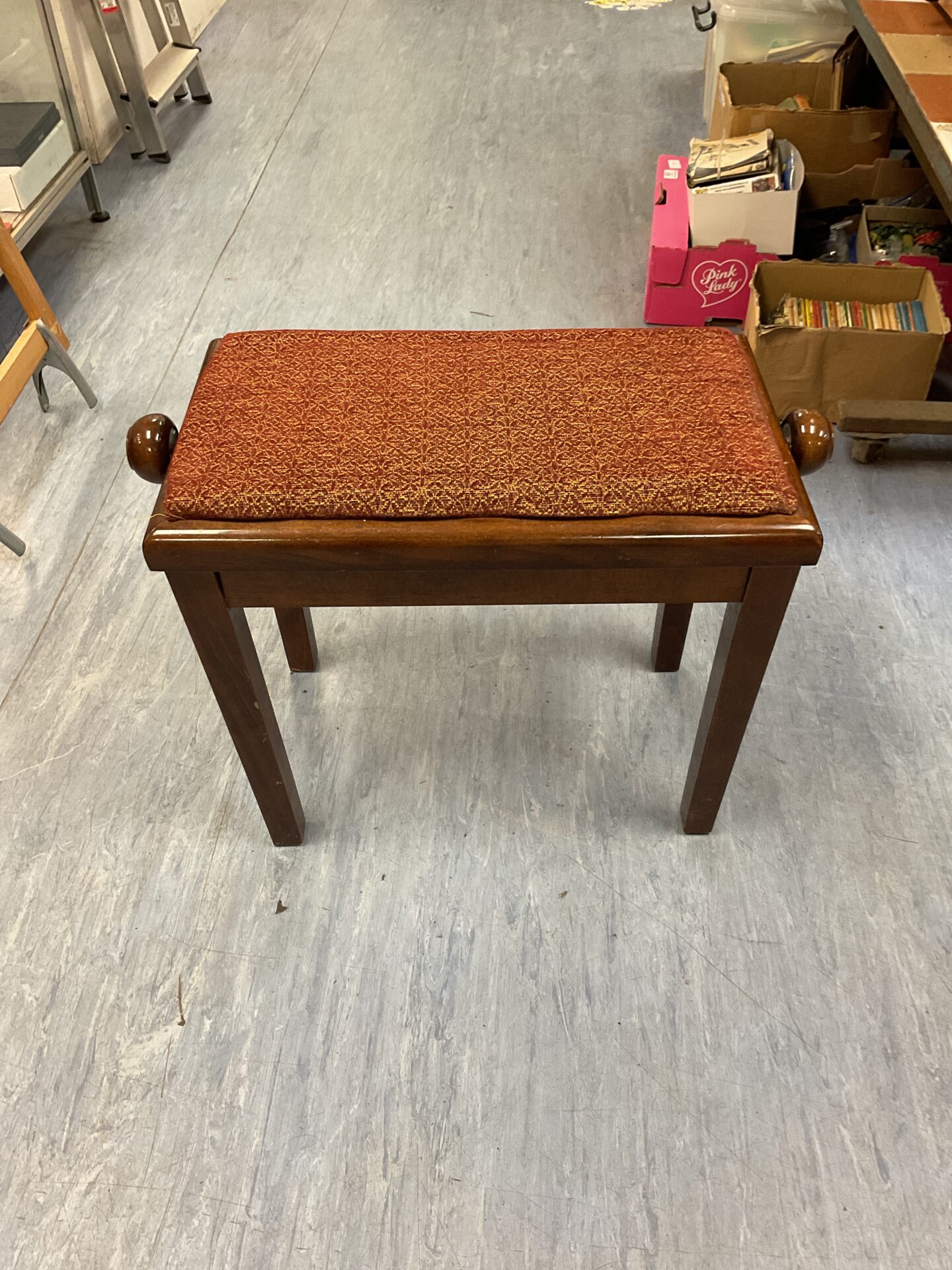 417 Antique mahogany piano stool