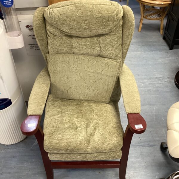Vintage green Parker Knoll armchair in good condition.