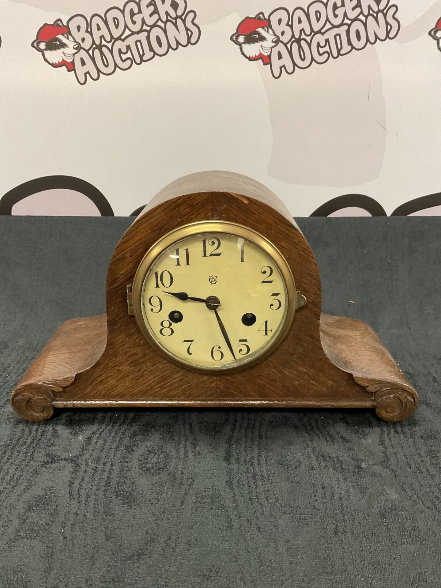 017 art deco C W Mantle clock working with key