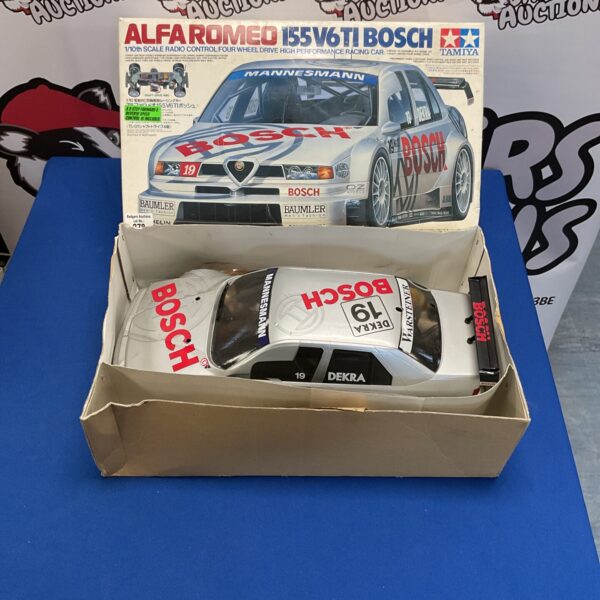 Tamiya Alfa Romeo 155 V6 TI Bosch RC car, vintage radio control model.