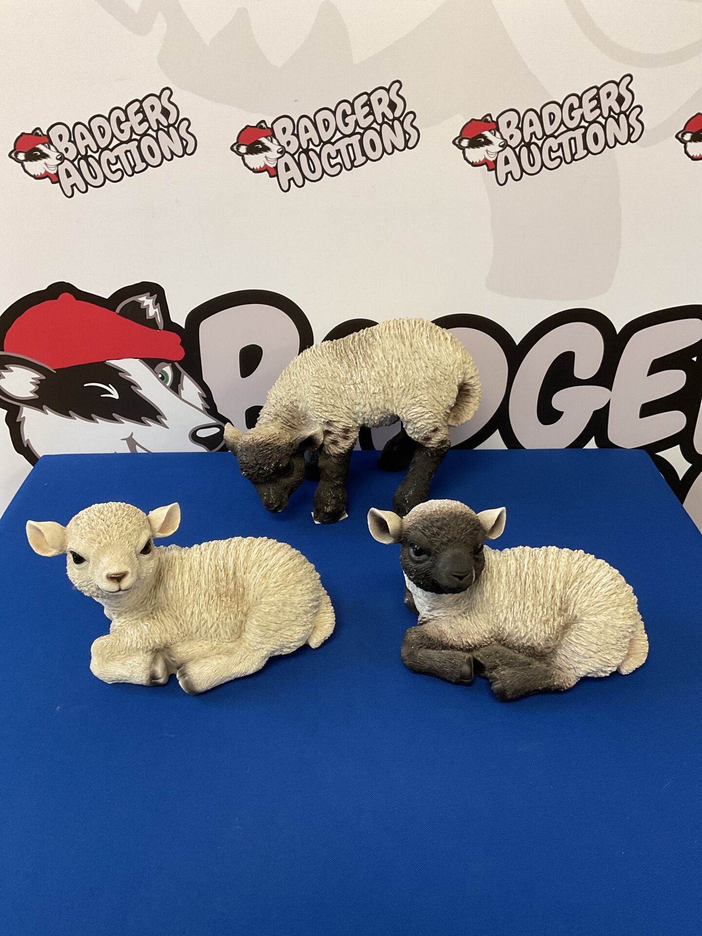 048 Three vivid arts lamb ornaments