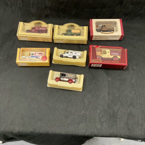 Boxed diecast model cars from Matchbox and Oxford Diecast collection.