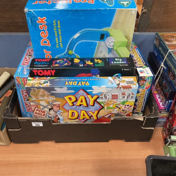 Vintage board game lot featuring Frustration and Monopoly.