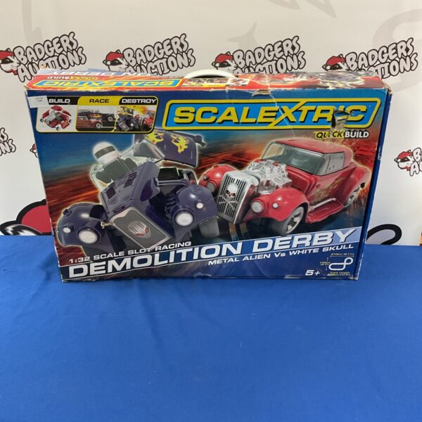 Scalextric Quick Build Demolition Derby set in box.