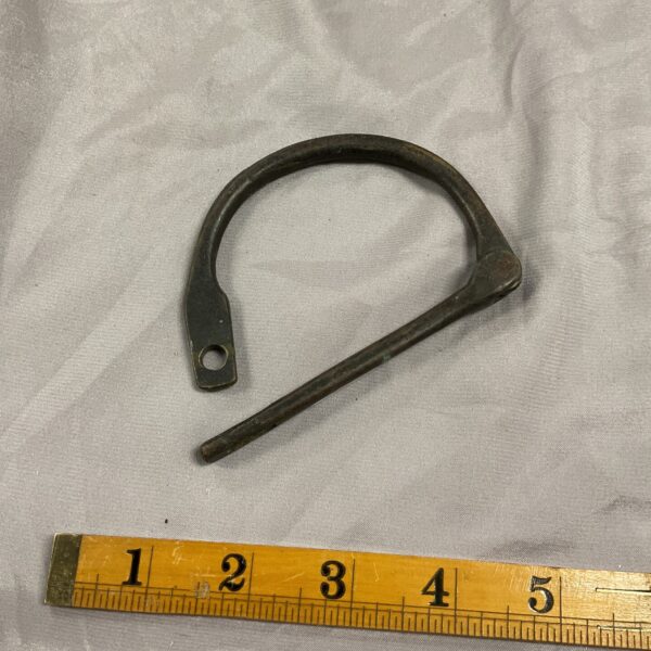 Vintage brass WW2 kit bag D ring, military hardware