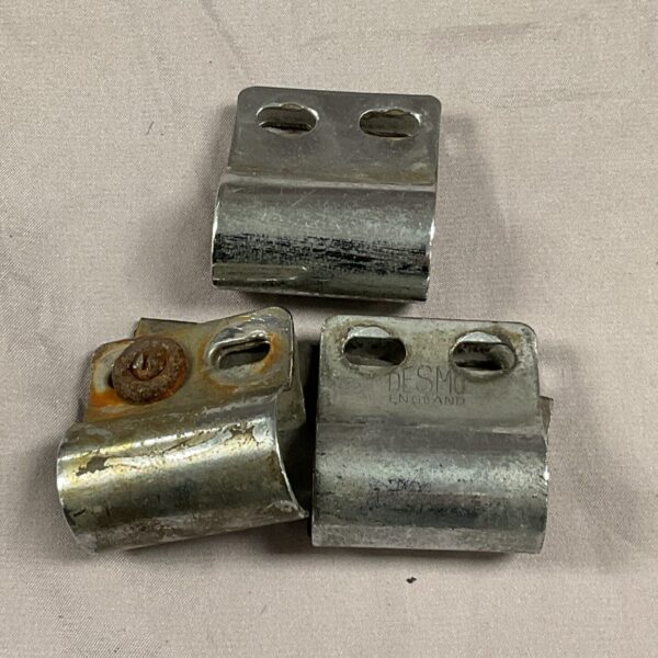 Vintage Desmo Classic badge bar clamps for car emblems.