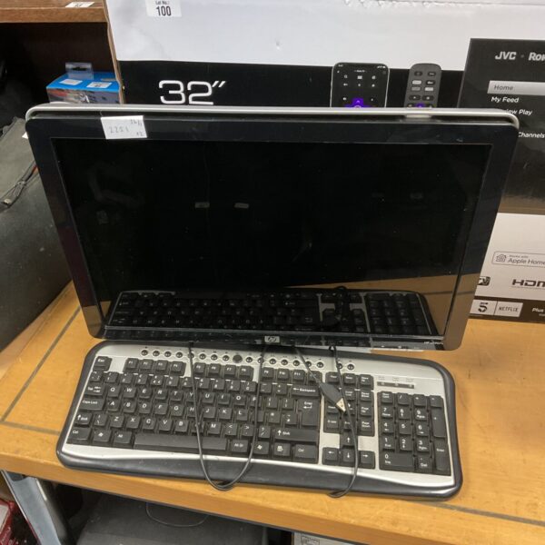 Used HP w1907v all in one computer with keyboard and monitor.