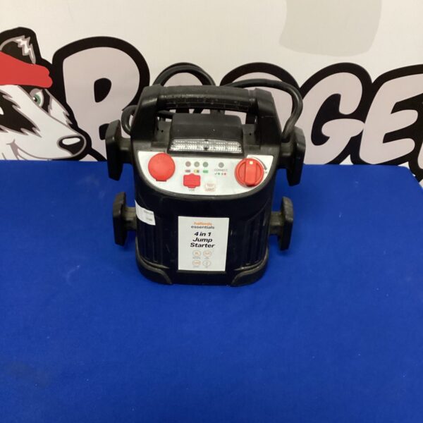 Halfords 4 in 1 jump starter for car battery emergencies.
