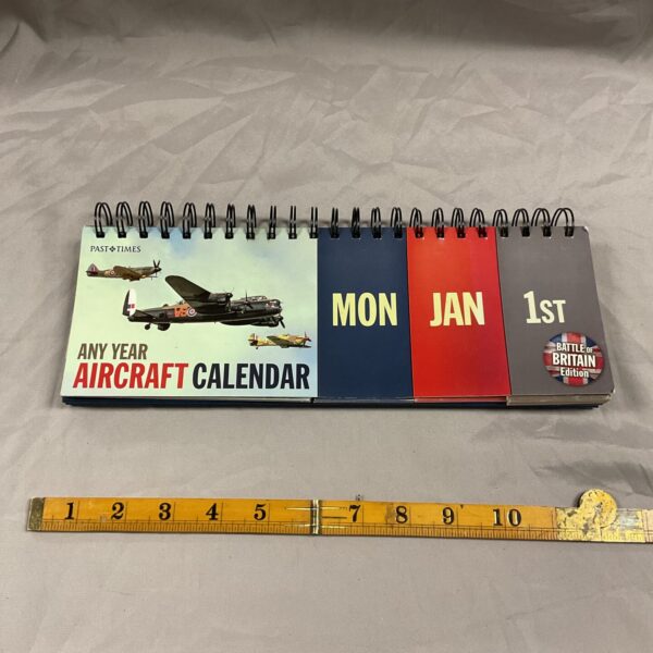 Vintage Battle of Britain aircraft calendar cover.
