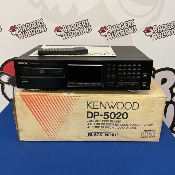Vintage Kenwood DP-5020 CD player in original box.