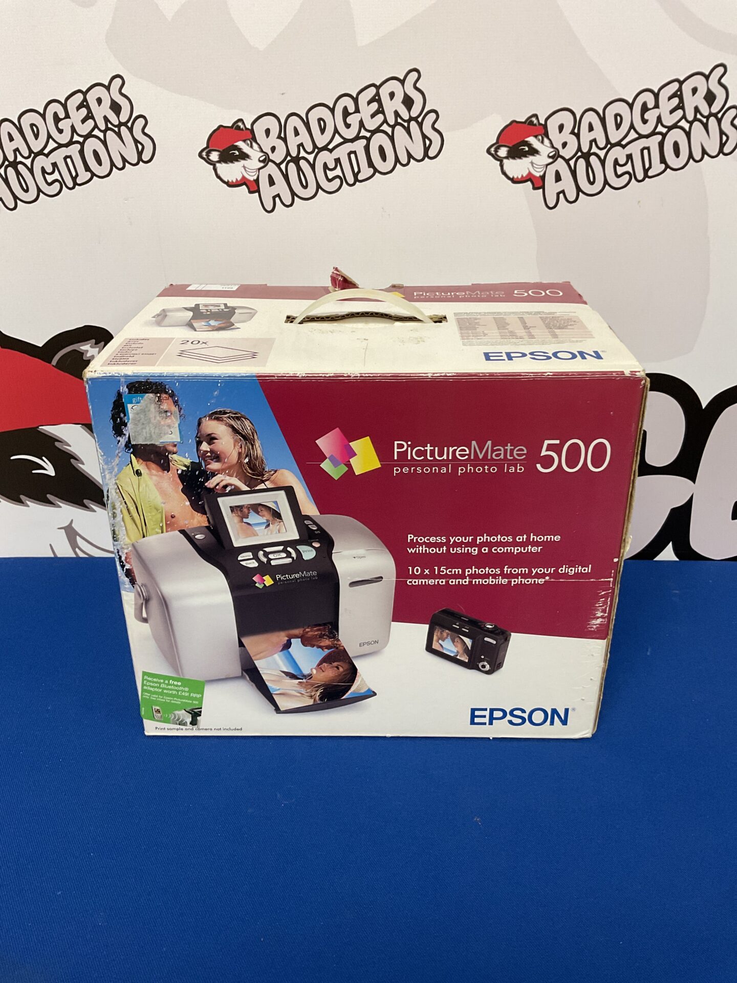 125 Epson picture mate 500 photo printer with paper