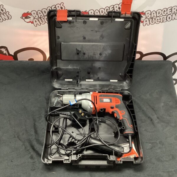 Black and Decker drill set in its original carrying case.