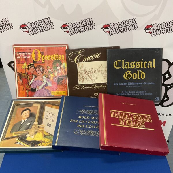Vintage classical vinyl record box sets, a collector's lot.