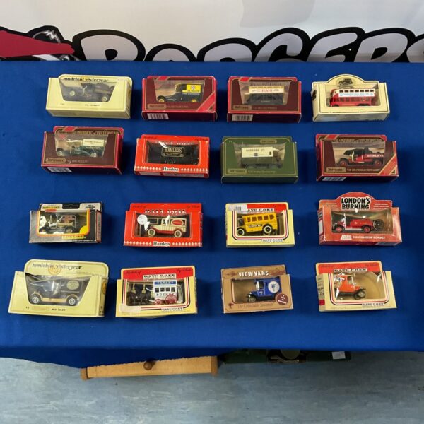 Boxed diecast model vehicles including Days Gone, Matchbox and Lledo.