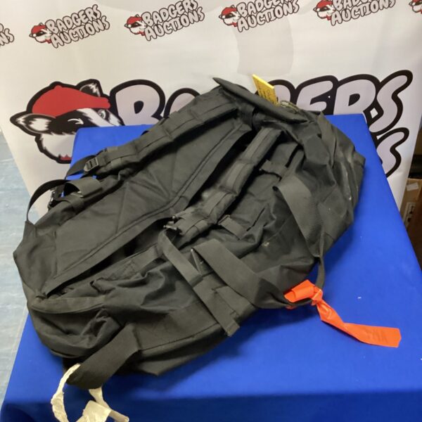 Large black holdall bag for sports and travel.
