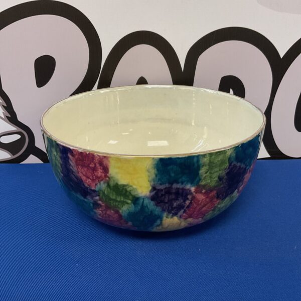Vintage Shamrock Coronaware multicoloured glass bowl for fruit or display.