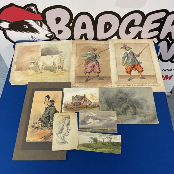 Collection of original artworks & hand coloured prints