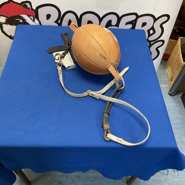 Vintage pro boxing speed bag for wall mounting and training.
