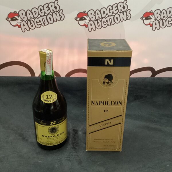 Vintage Napoleon 12 brandy bottle by Antonio Nadal.