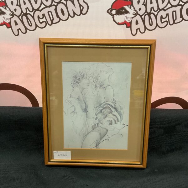 Framed Jurgen Gorg print titled “Senses” – collectible art.