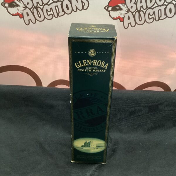 Vintage bottle of Glen Rosa blended scotch whisky for collectors.