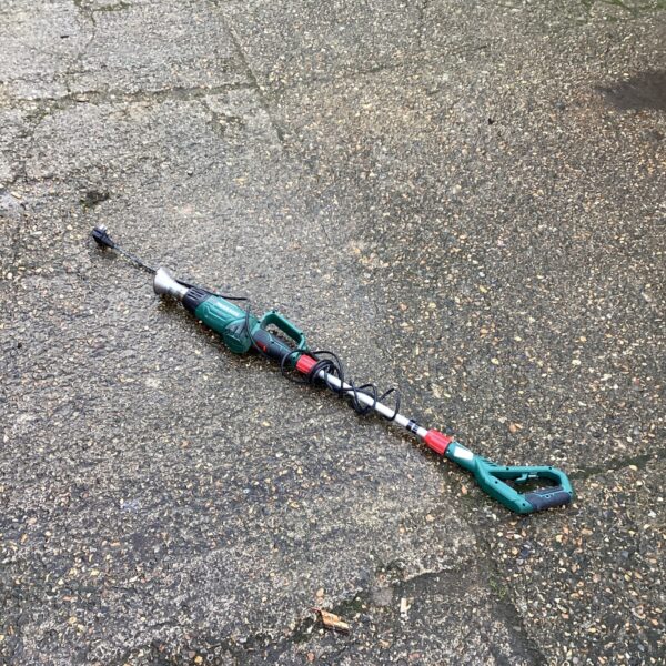Parkside weed burning lance for thermal weed control in gardens.