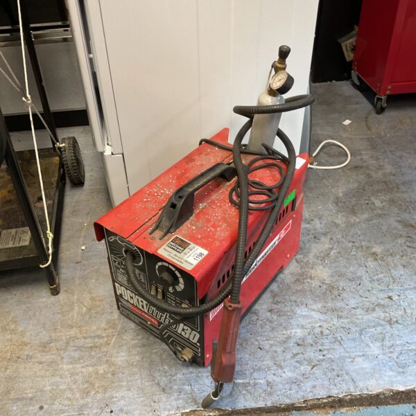 Vintage Taskmaster Pocket Turbo 130 welder for metalworking and repairs.