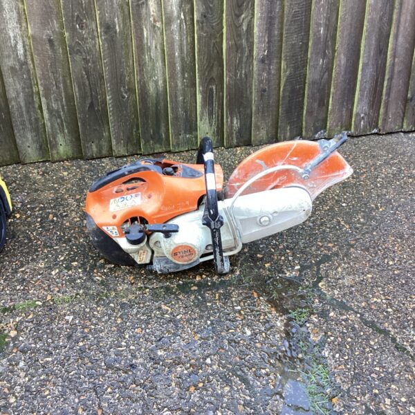 Used Stihl T5 410 petrol disc cutter for concrete cutting.