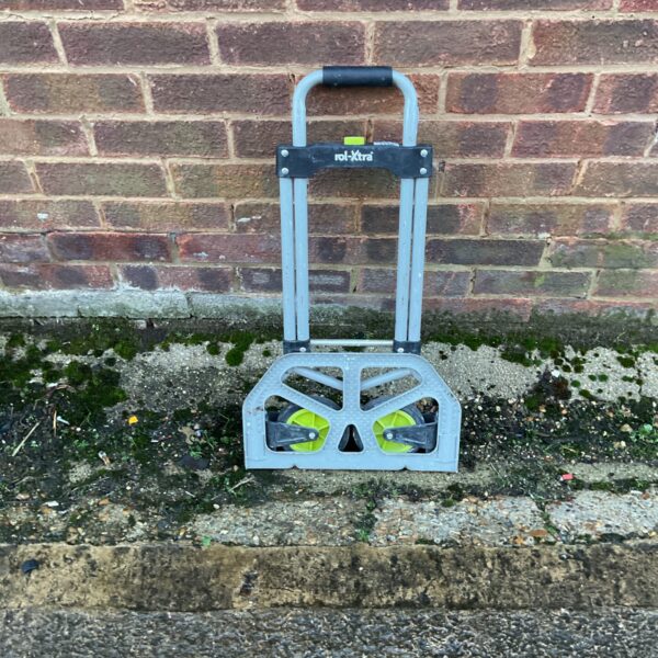 Blue Rol xtra folding sack barrow for garden and DIY tasks.