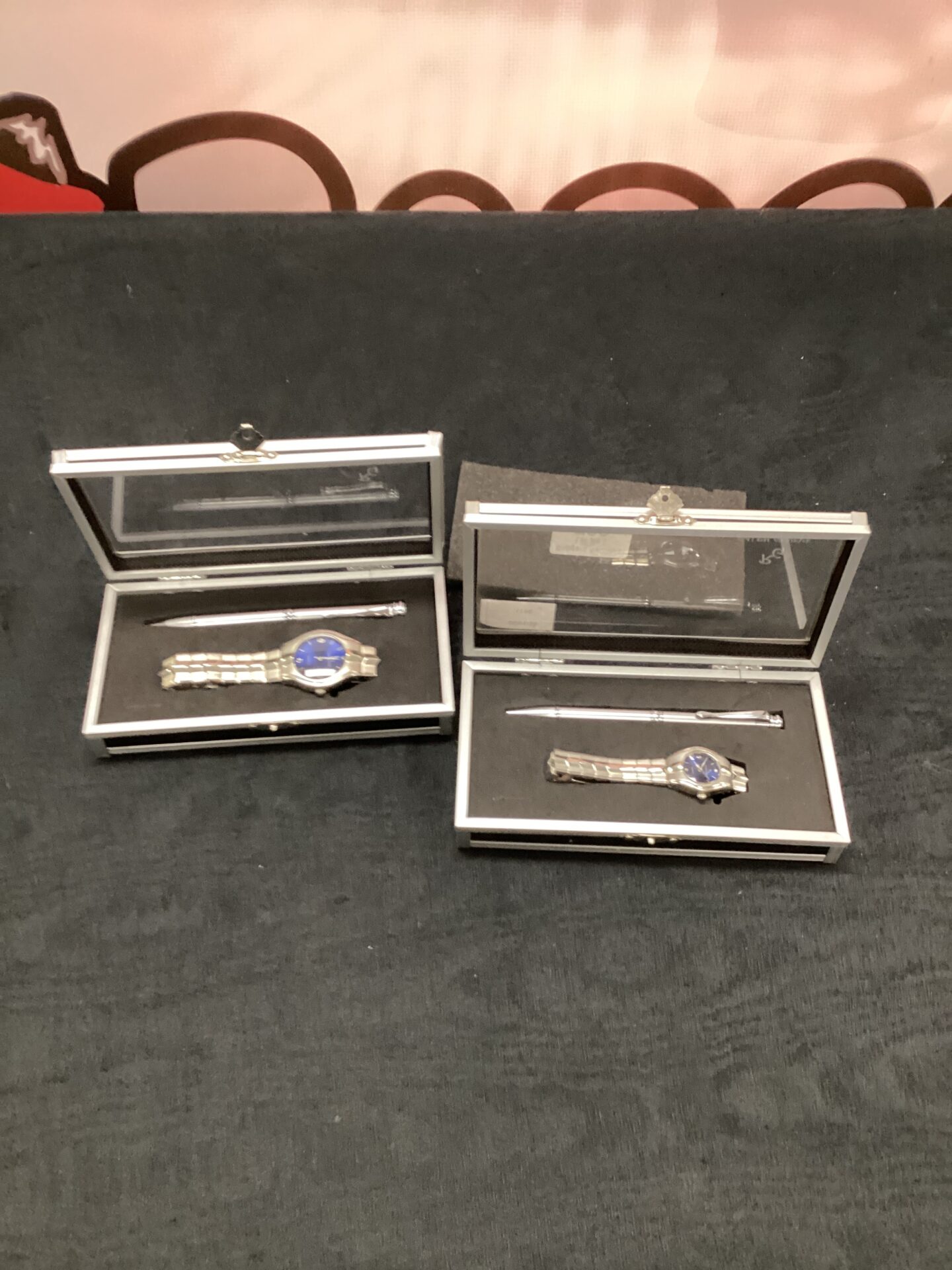 793 Two ralph geneve pen & watches in presentation boxes