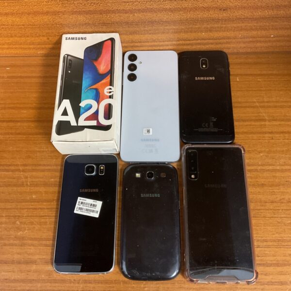 Samsung phone bundle including Galaxy A20 in box.