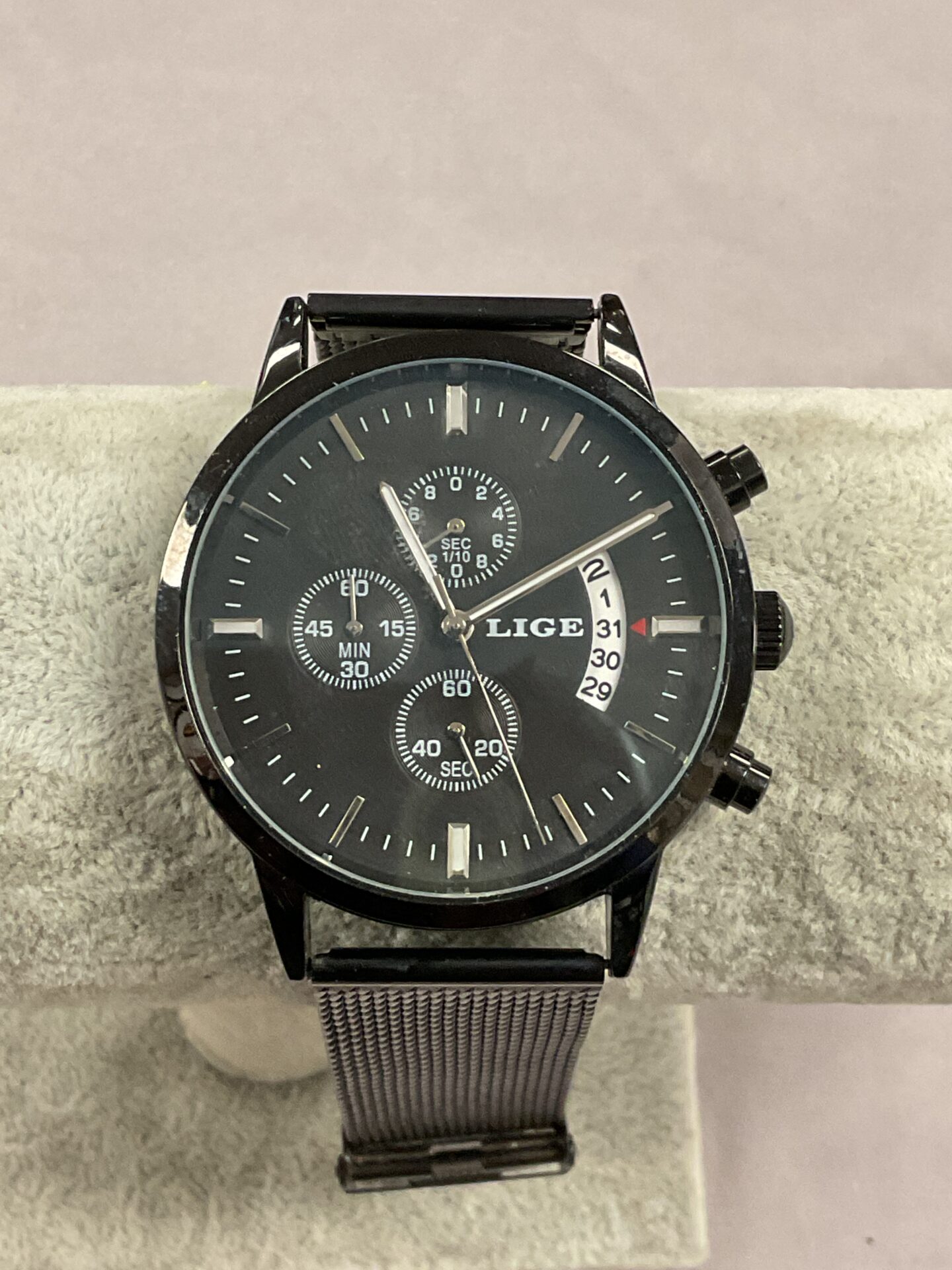 802 Lige gents Quartz wristwatch working