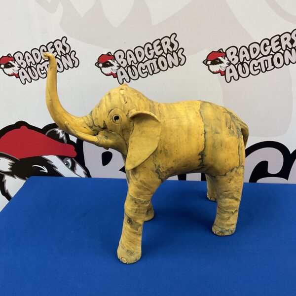 Vintage fibreglass elephant sculpture for garden or home decor.