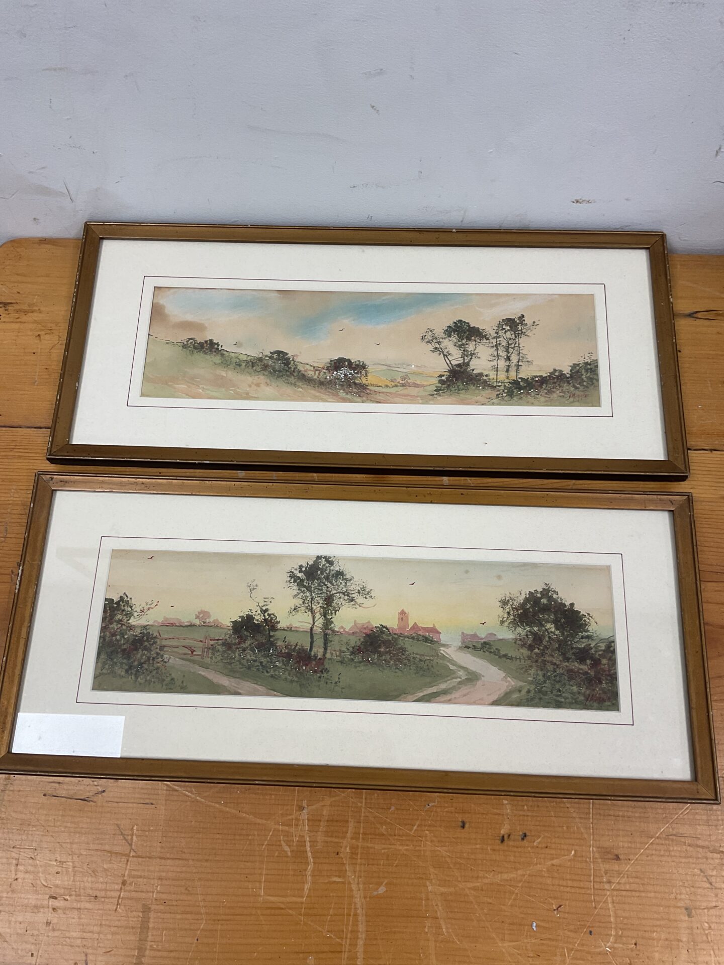 719 Two vintage artist signed Watercolours of rural scenes