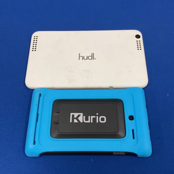 Pair of used Hudl and Kurio tablets for collectors.