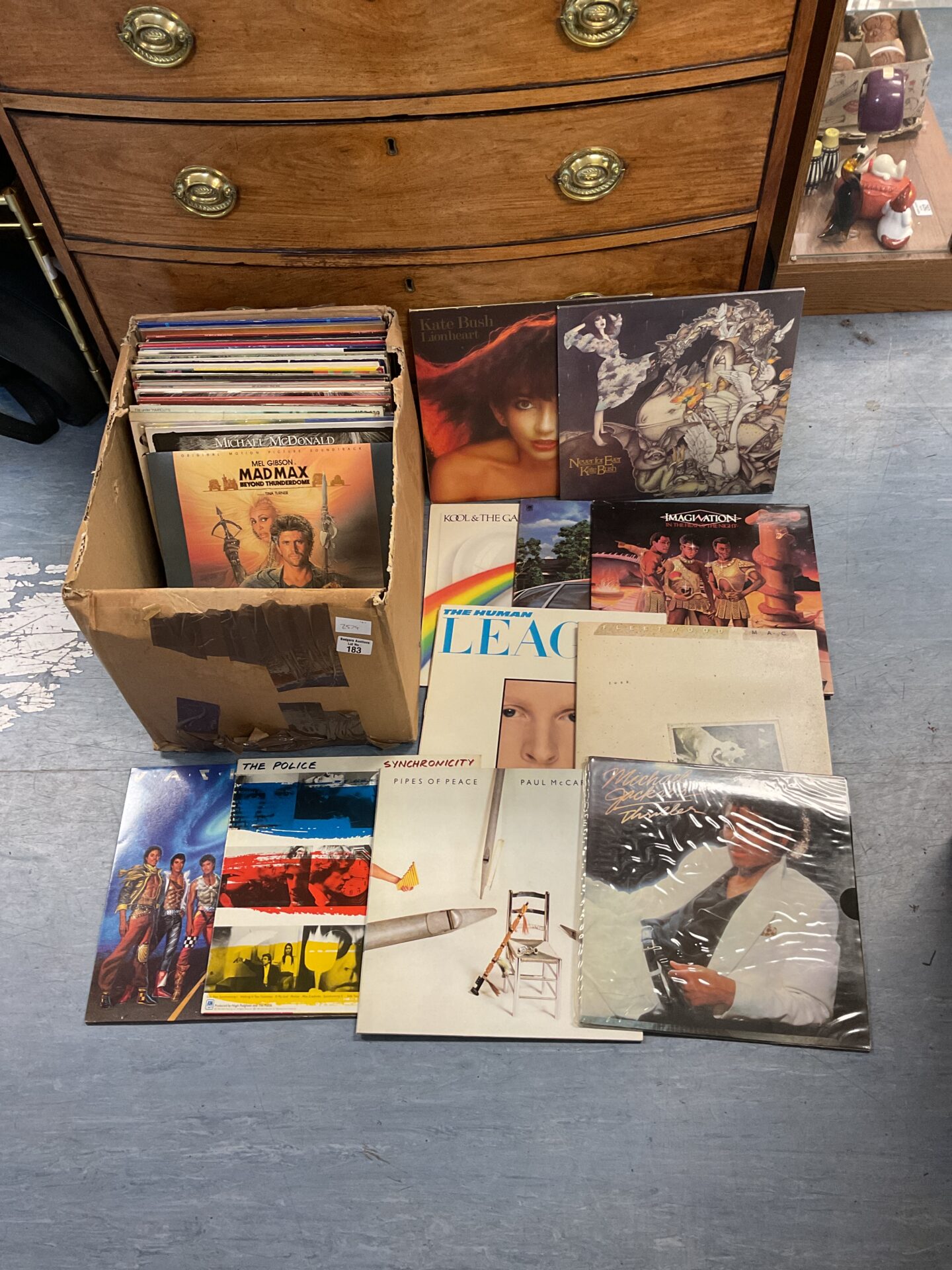 183 Collection of 12” vinyl records including kate bush & the police