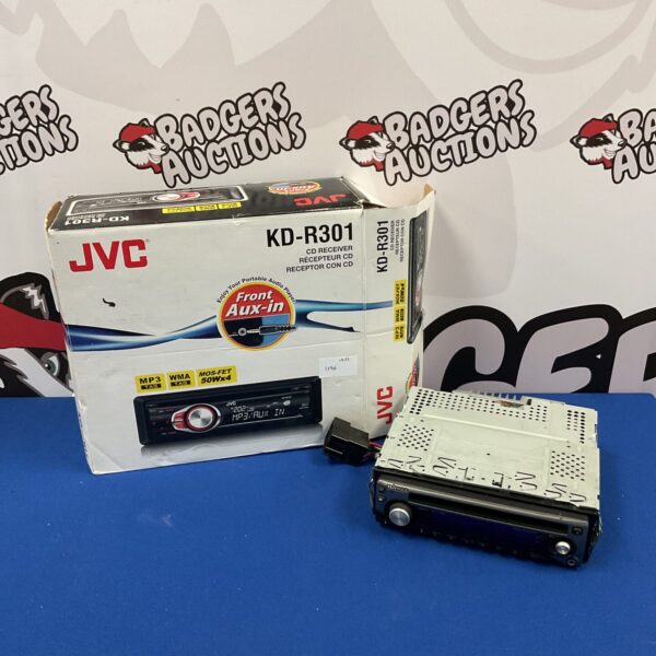 JVC KD-R301 car stereo head unit, front view.