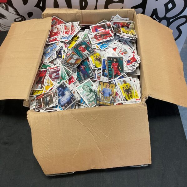 Large collection of Topps Match Attax football trading cards.