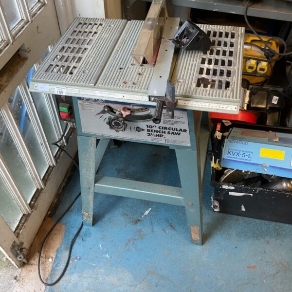 Used Draper circular bench saw in a workshop setting.