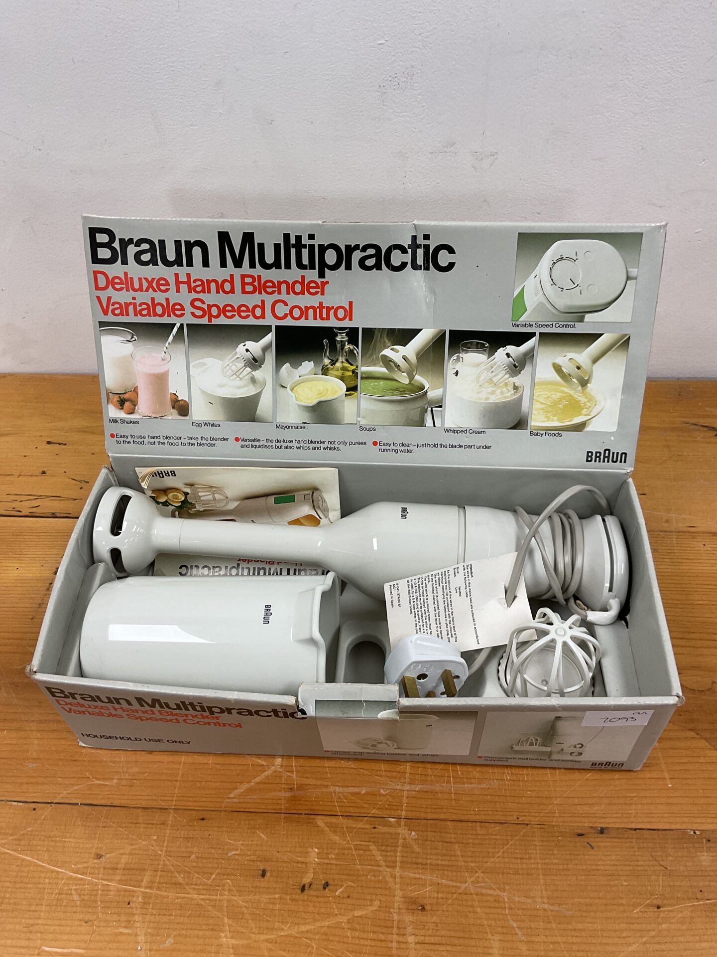 454 Braun Multipractic delux hand blender with variable speed control tested andvworking