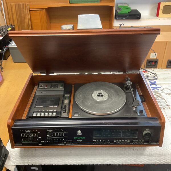 Vintage Dynatron SRX 60 record player with cassette deck.