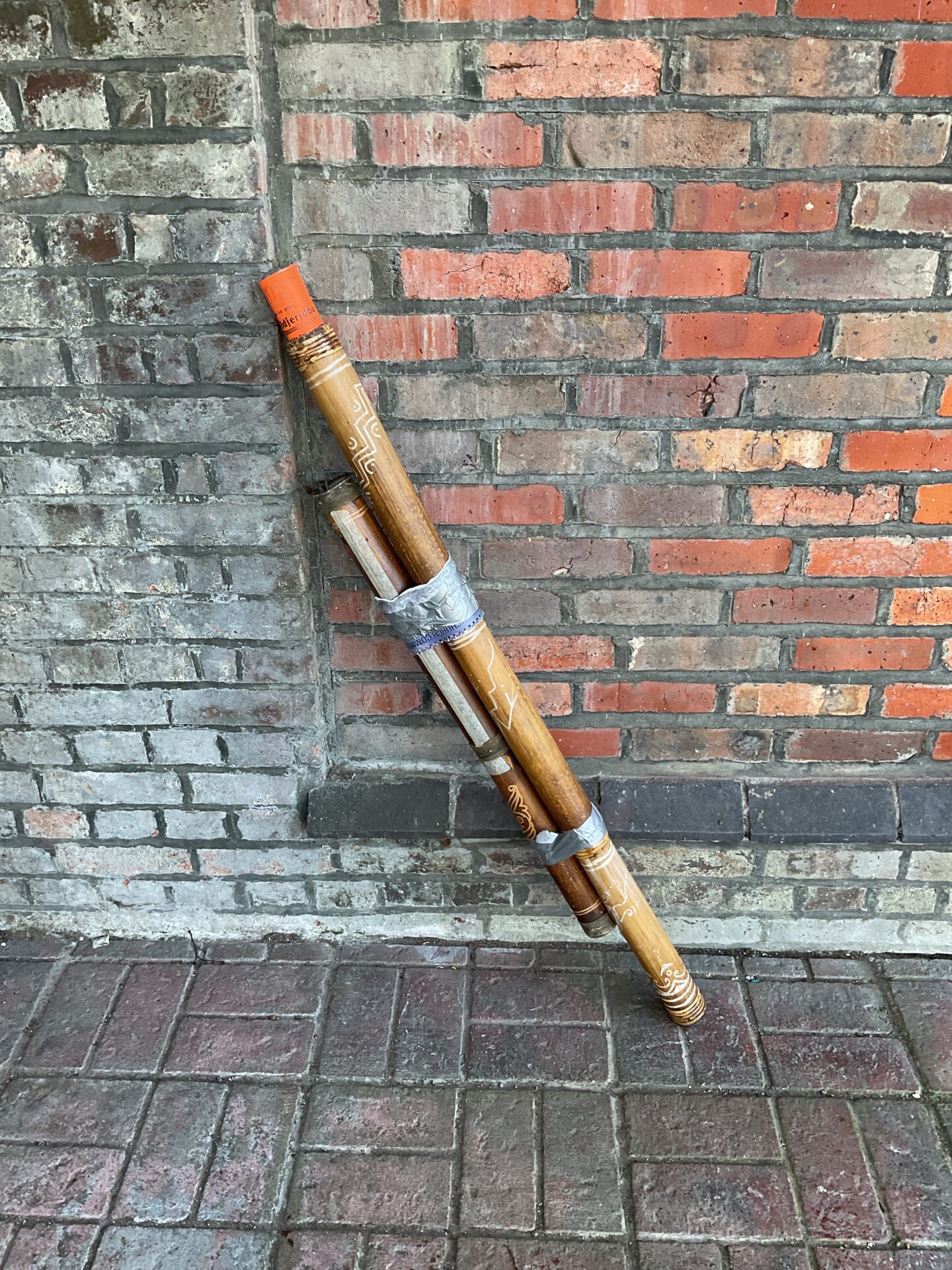 728 Aboriginal didgeridoo, rain maker & sheet music