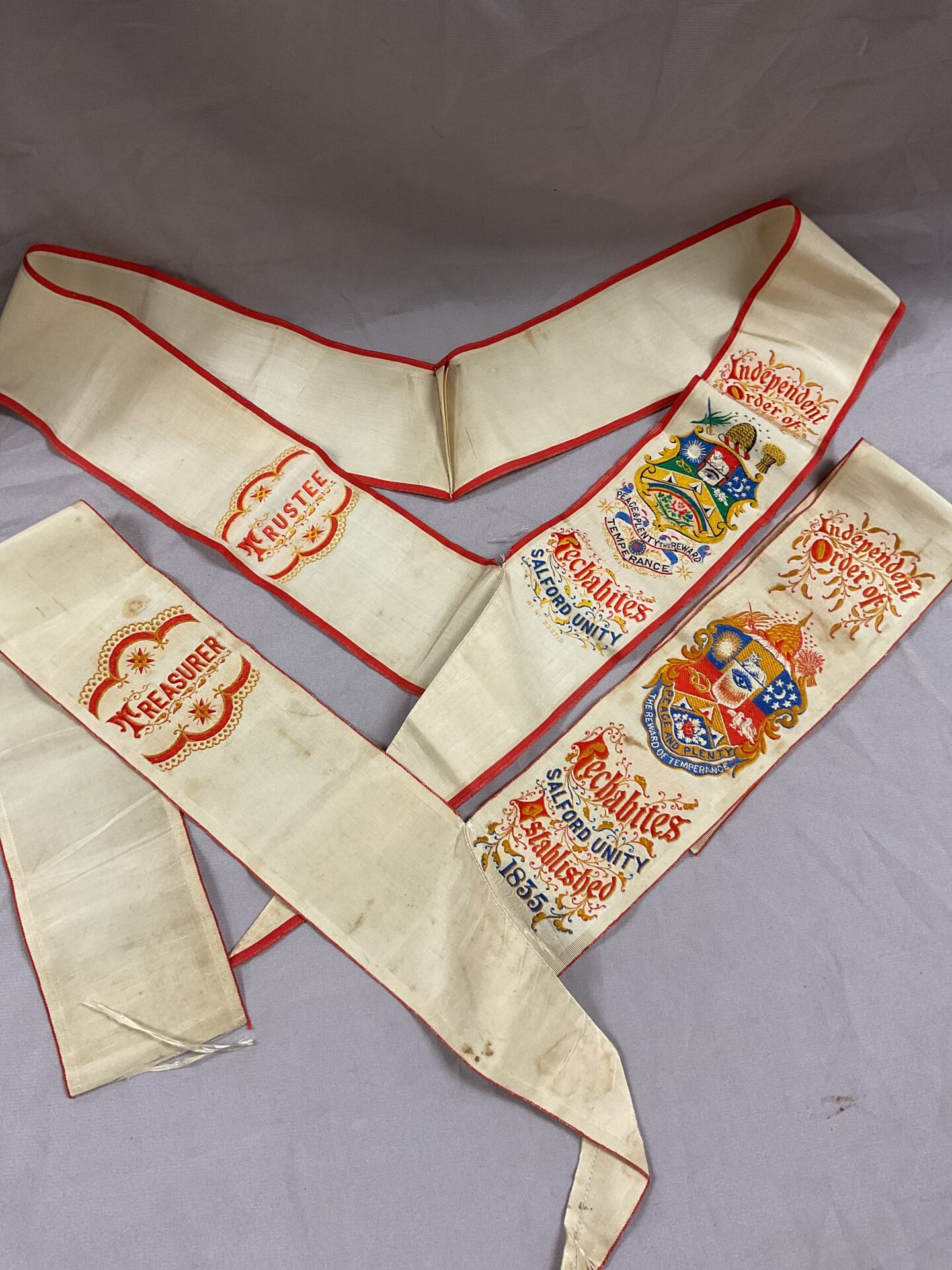 837 indepentant order of rechabites est 1835 collar silks