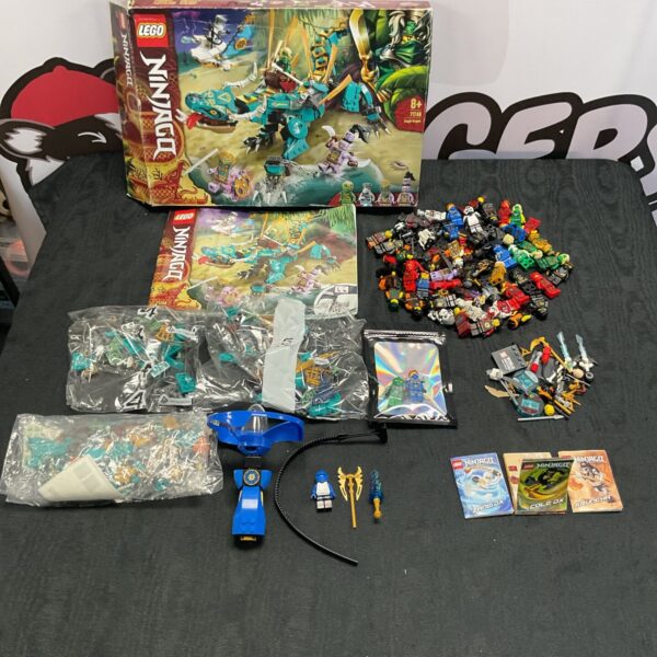 Lego Ninjago boxed set 71746 with dragon scene.